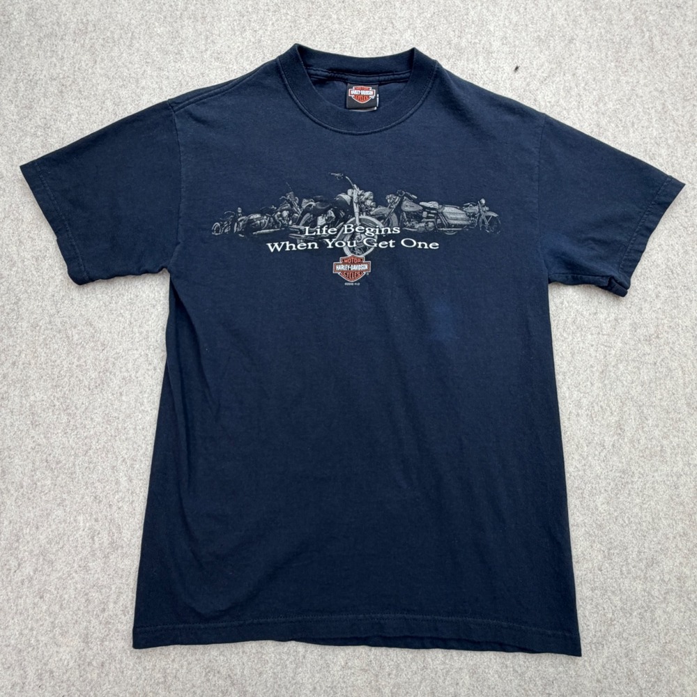 Vintage Harley-Davidson T-Shirt Mens M Black Biker Americana Moto Capital City